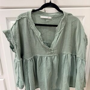 Altar'd State Sage Green Blouse